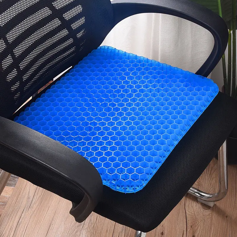 SUMMER GEL SEAT CUSHION BREATHABLE HONEYCOMB DESIGN FOR PRESSURE RELIEF BACK TAILBONE PAIN HOME OFFICE CHAIR CARS WHEELCHAIR