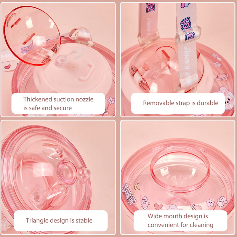 UFO SHAPE CUTE WATER BOTTLE 550ML KIDS SIPPY CUP