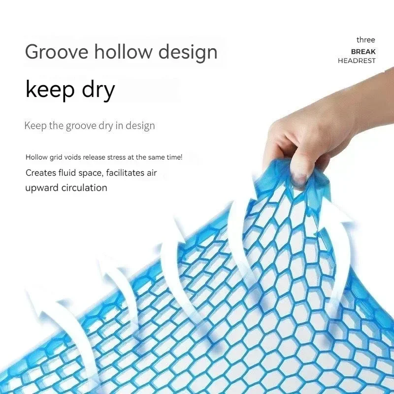 SUMMER GEL SEAT CUSHION BREATHABLE HONEYCOMB DESIGN FOR PRESSURE RELIEF BACK TAILBONE PAIN HOME OFFICE CHAIR CARS WHEELCHAIR