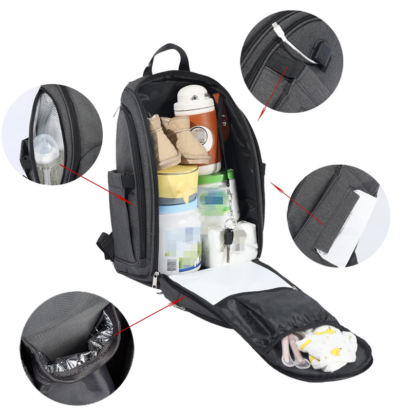 WATERPROOF MOMMY BAG HIGH-END MULTI-FUNCTIONAL BACKPACK