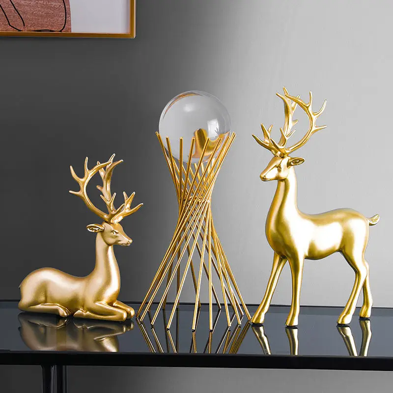 EUROPEAN LUXURY CRYSTAL BALL ORNAMENT HANDICRAFT LIVING ROOM DECOR