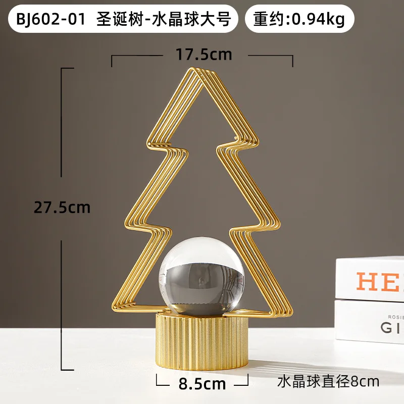 NORDIC CRYSTAL BALL METAL ART DECORATION - TREE