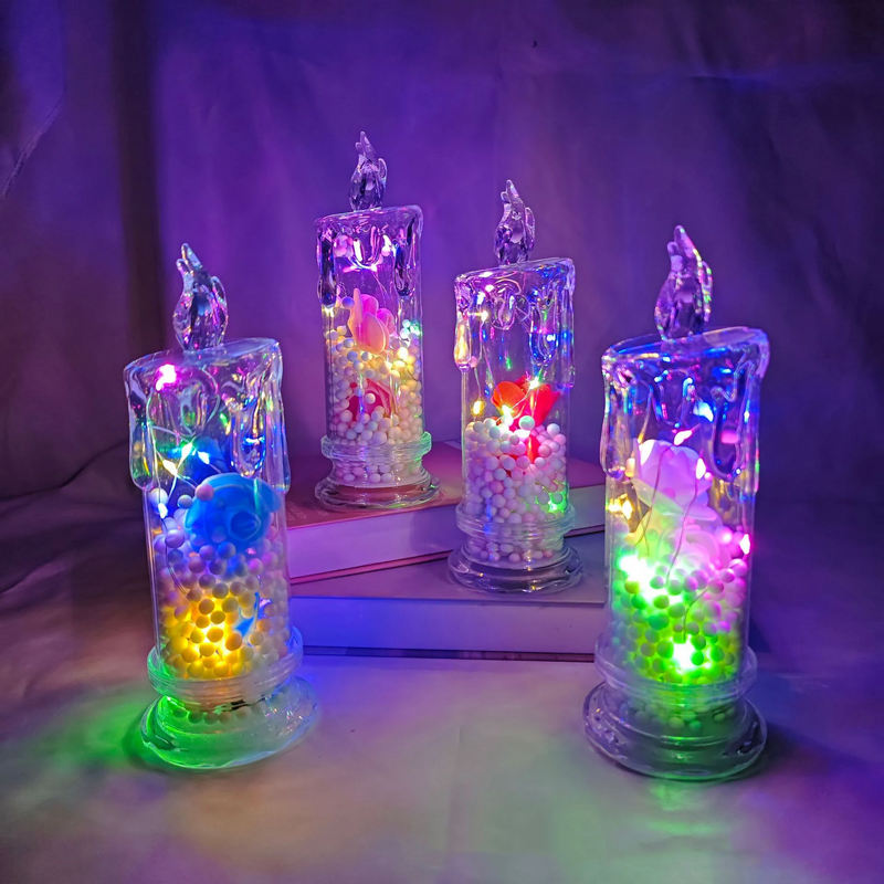 LED ELECTRONIC CANDLE ROSE NIGHT LIGHT HOME DECOR