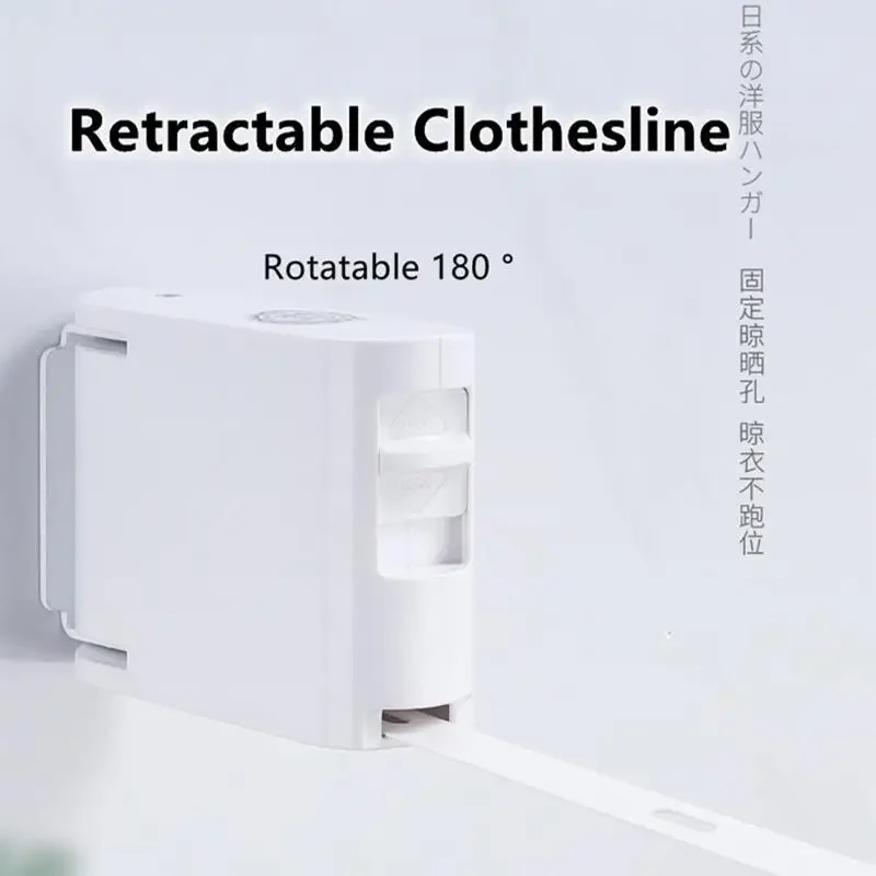 RETRACTABLE CLOTHESLINE INDOOR OUTDOOR DRYING RACK ROPE TENSIONER