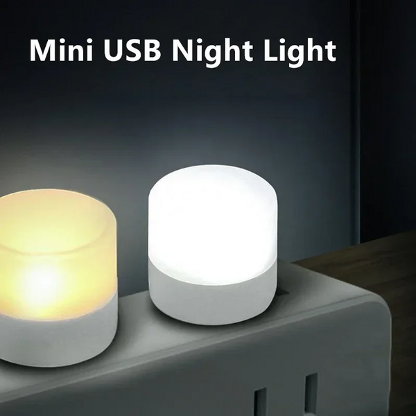 PACK OF 10 MINI USB NIGHT LIGHT WARM WHITE EYE PROTECTION LED READING LAMP