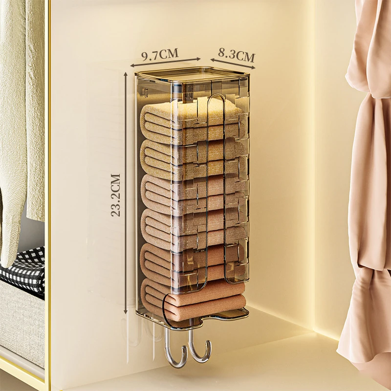 WALL MOUNTED UNDERWEAR & SOCK ORGANIZER STORAGE BOX KITCHEN GARBAGE BAG HOLDER