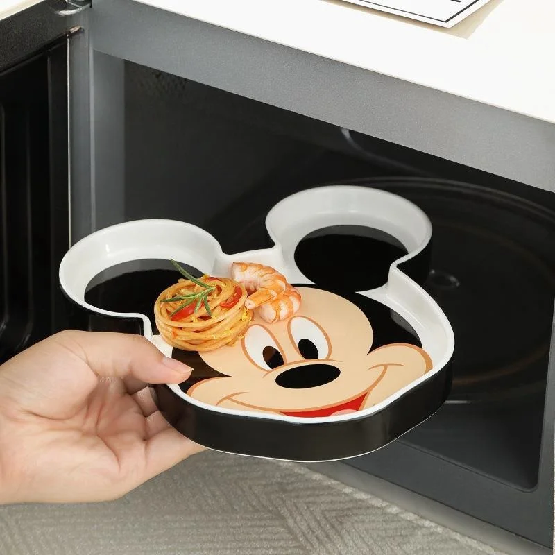 MICKEY & MINNIE MOUSE CERAMIC TRAY CUTE DESIGN MICROWAVE SAFE HEAT-RESISTANT FRUIT PLATE