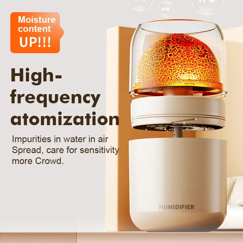 SIMULATED VOLCANO HUMIDIFIER – USB MINI DESKTOP AIR PURIFIER & AROMATHERAPY SPRAY