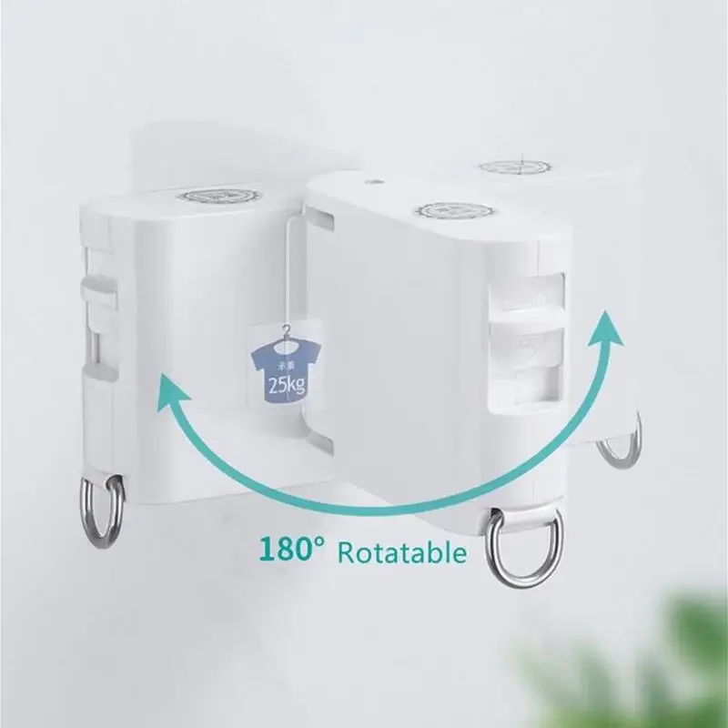 RETRACTABLE CLOTHESLINE INDOOR OUTDOOR DRYING RACK ROPE TENSIONER