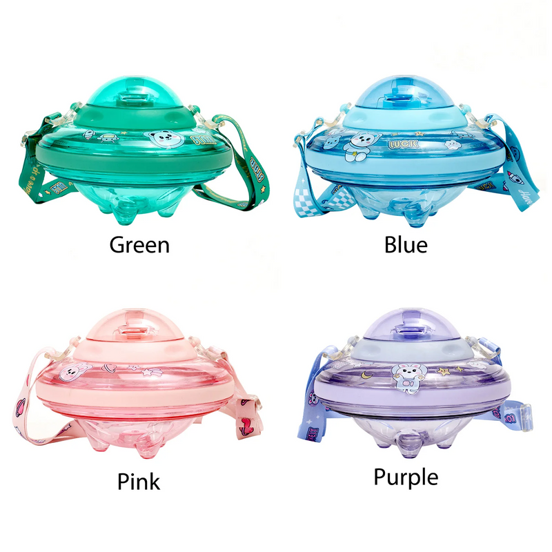 UFO SHAPE CUTE WATER BOTTLE 550ML KIDS SIPPY CUP