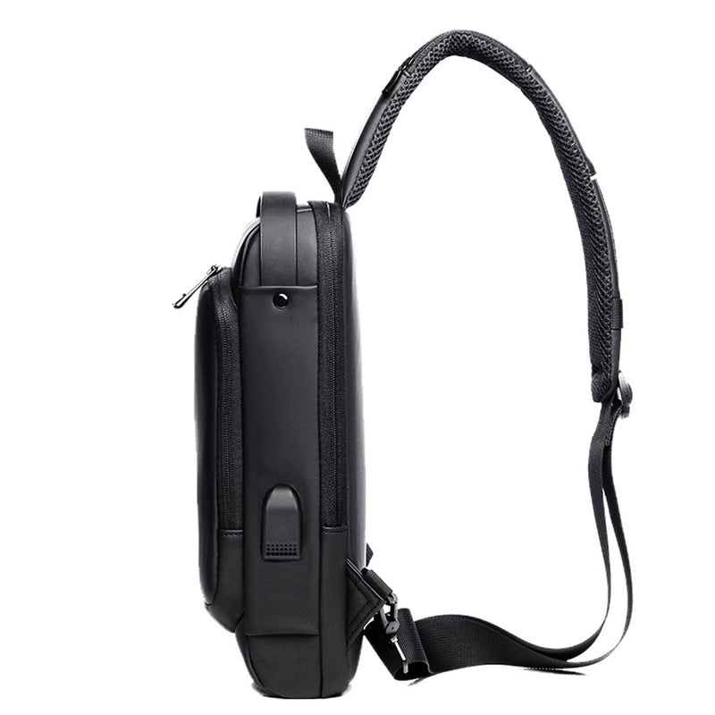 SPORT SLING BAG WITH USB CHARGING, PASSWORD LOCK, LARGE CAPACITY, WATER RESISTANT, ANTI-THEFT CROSSBODY BAG