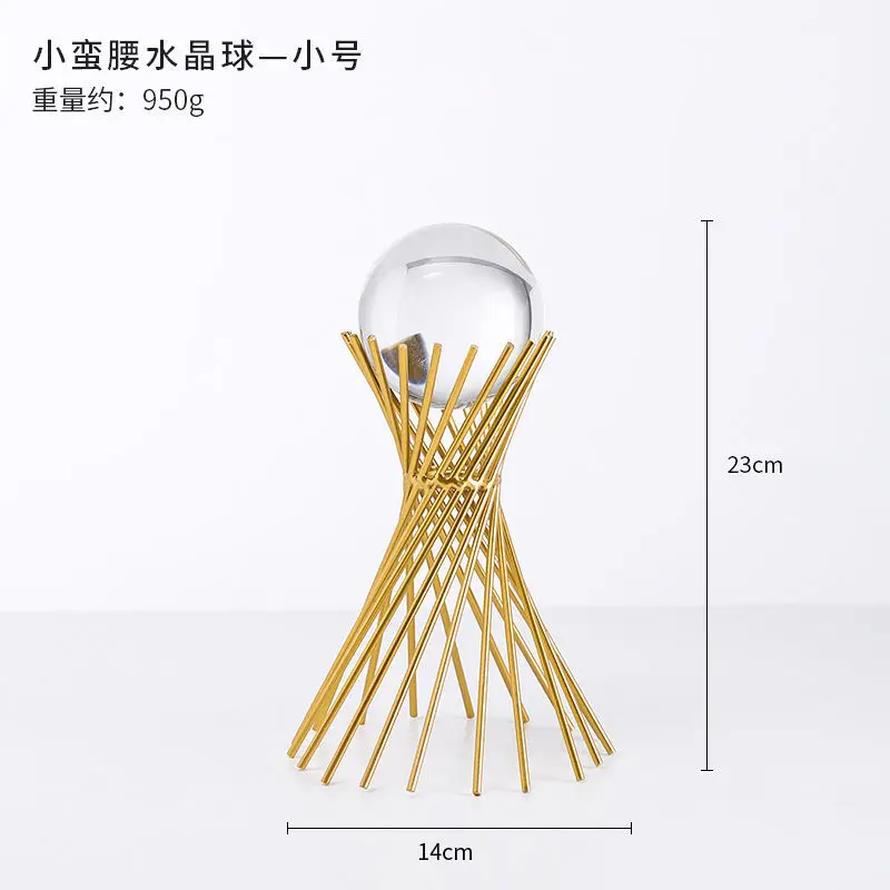 EUROPEAN LUXURY CRYSTAL BALL ORNAMENT HANDICRAFT LIVING ROOM DECOR