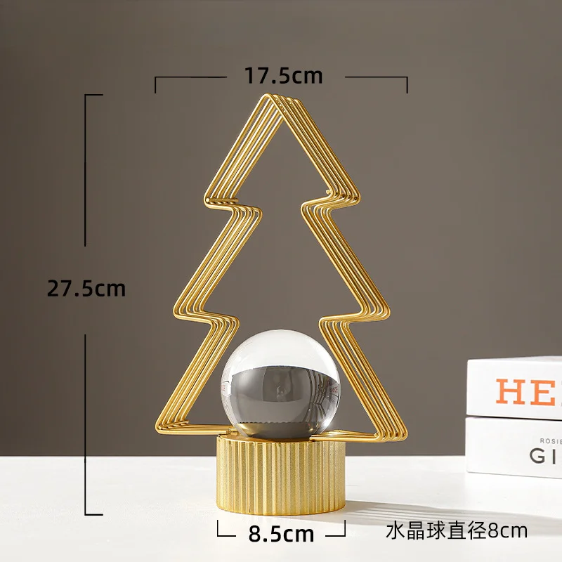 NORDIC CRYSTAL BALL METAL ART DECORATION - STAR