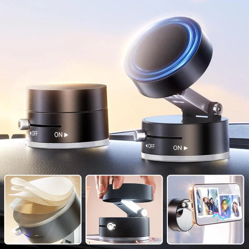360° Rotation Vacuum Magnetic Suction Cup Car Phone Holder Stand Car Mount