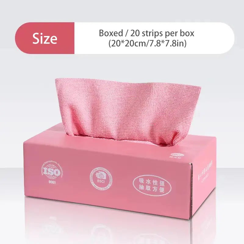 PACK OF 20 REUSABLE RAGS TISSUE BOX
