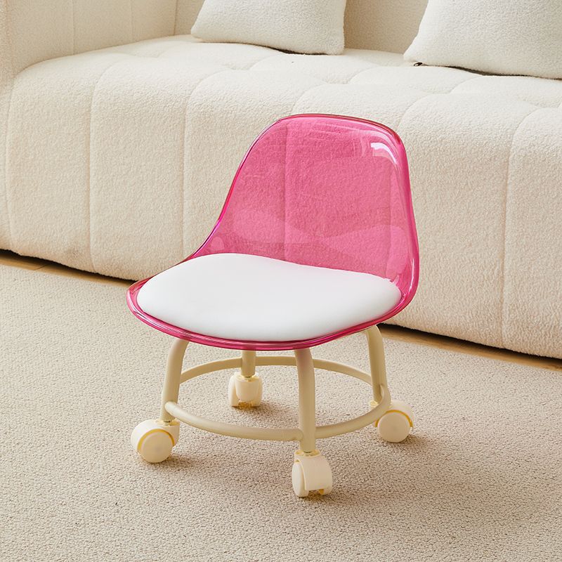 TRANSPARENT HEAVY DUTY MOVABLE - CHAIR WITH WHEELS