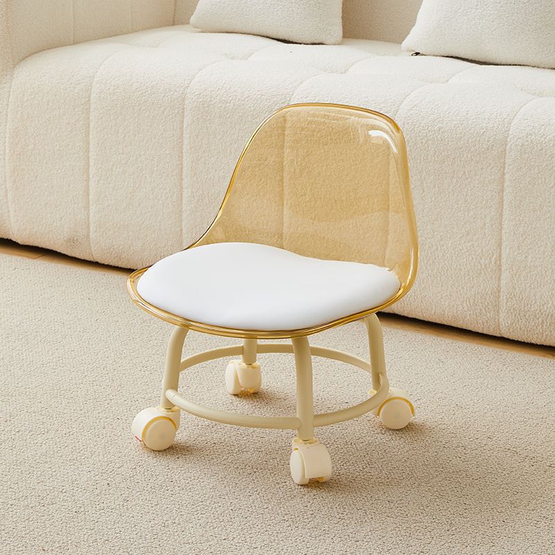 TRANSPARENT HEAVY DUTY MOVABLE - CHAIR WITH WHEELS