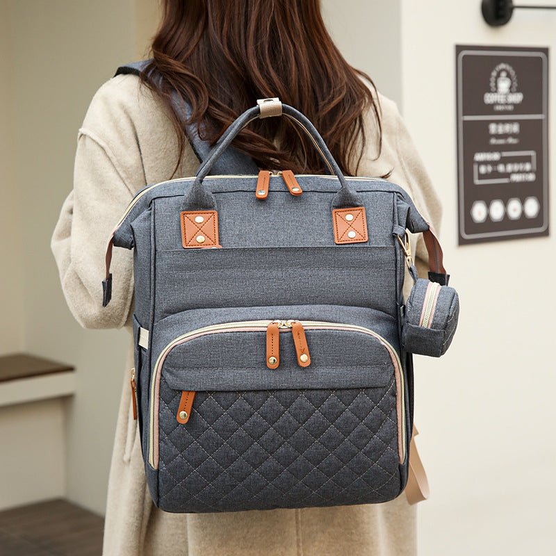 WOMEN'S BACKPACK LARGE CAPACITY WATERPROOF OXFORD CLOTH MUMMY BAG DIAPER STORAGE FASHION