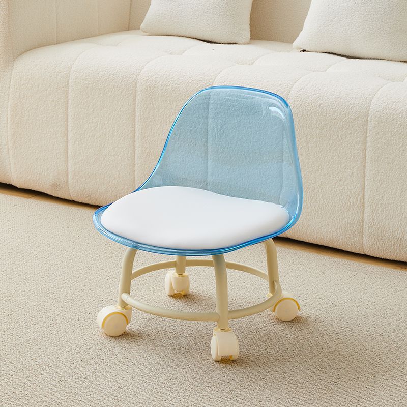 TRANSPARENT HEAVY DUTY MOVABLE - CHAIR WITH WHEELS