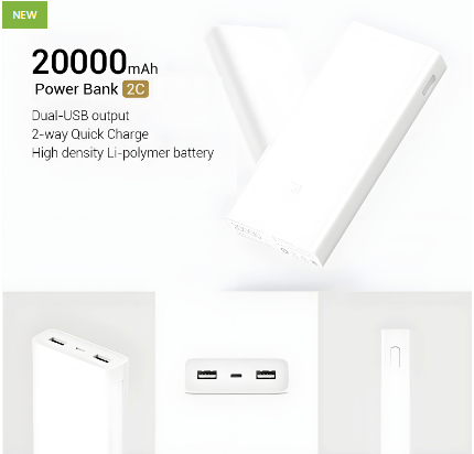 MI Powerbank High-Capacity 20000mAh Portable Fast Charging