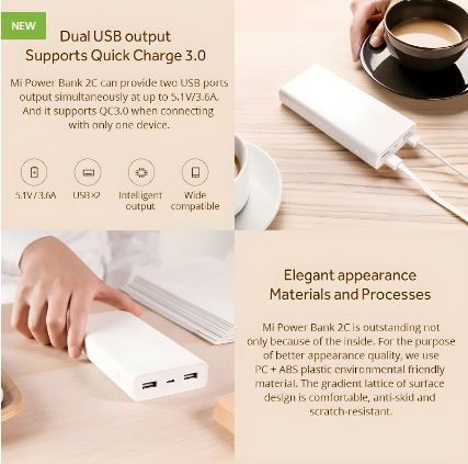 MI Powerbank High-Capacity 20000mAh Portable Fast Charging