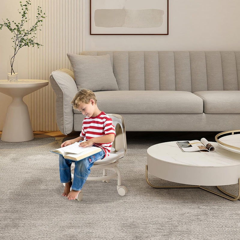 TRANSPARENT HEAVY DUTY MOVABLE - CHAIR WITH WHEELS